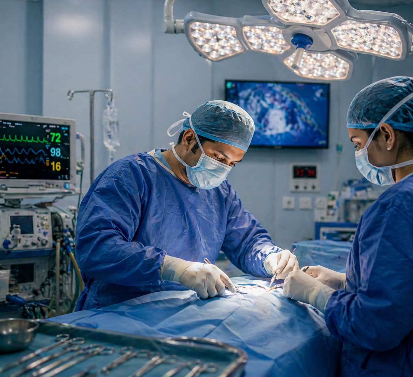 Surgeons in operating room